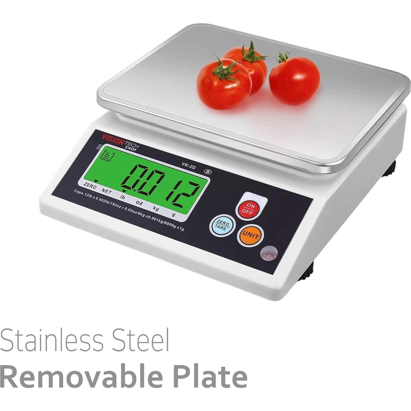 Balanza de Cocina VisionTechShop VK-2D Acero Inoxidable 5.44kg