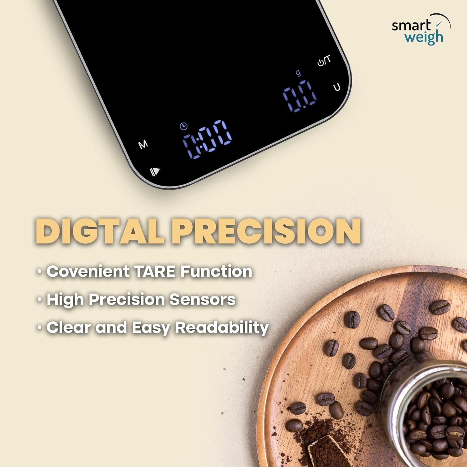 Báscula de Café Digital Smart Weigh 3000g x 0.1g LED