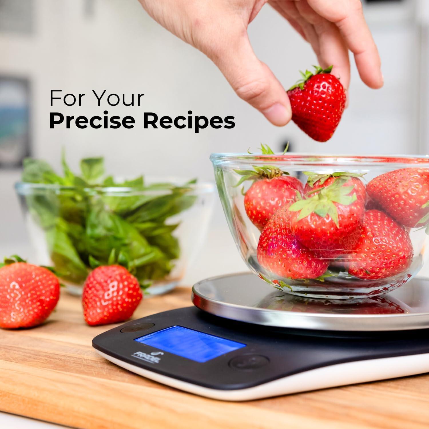 Balanza Digital de Cocina Fradel 5kg Redonda Acero Inoxidable