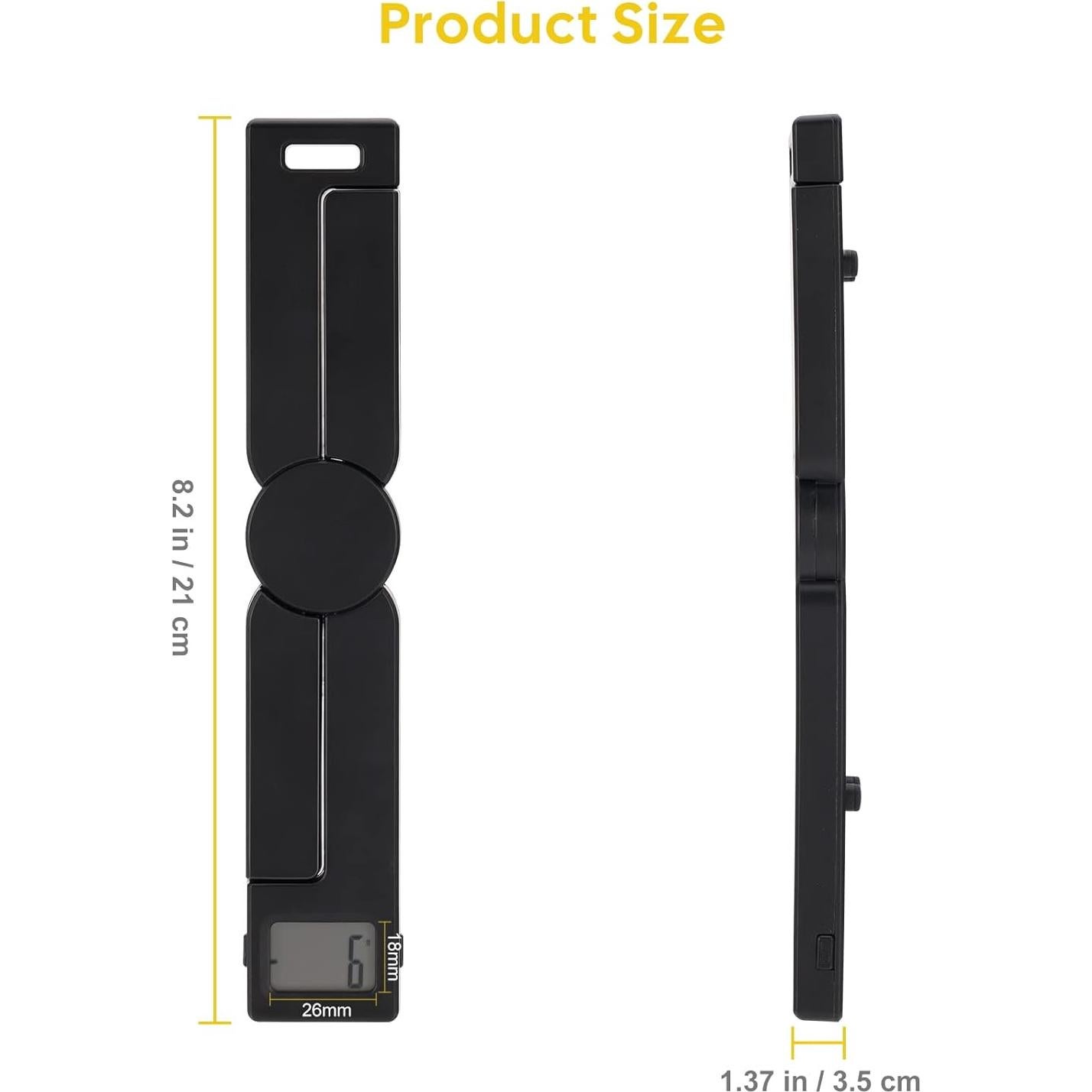 Báscula de Cocina Digital Plegable Brynnl 5 Unidades LCD Negra