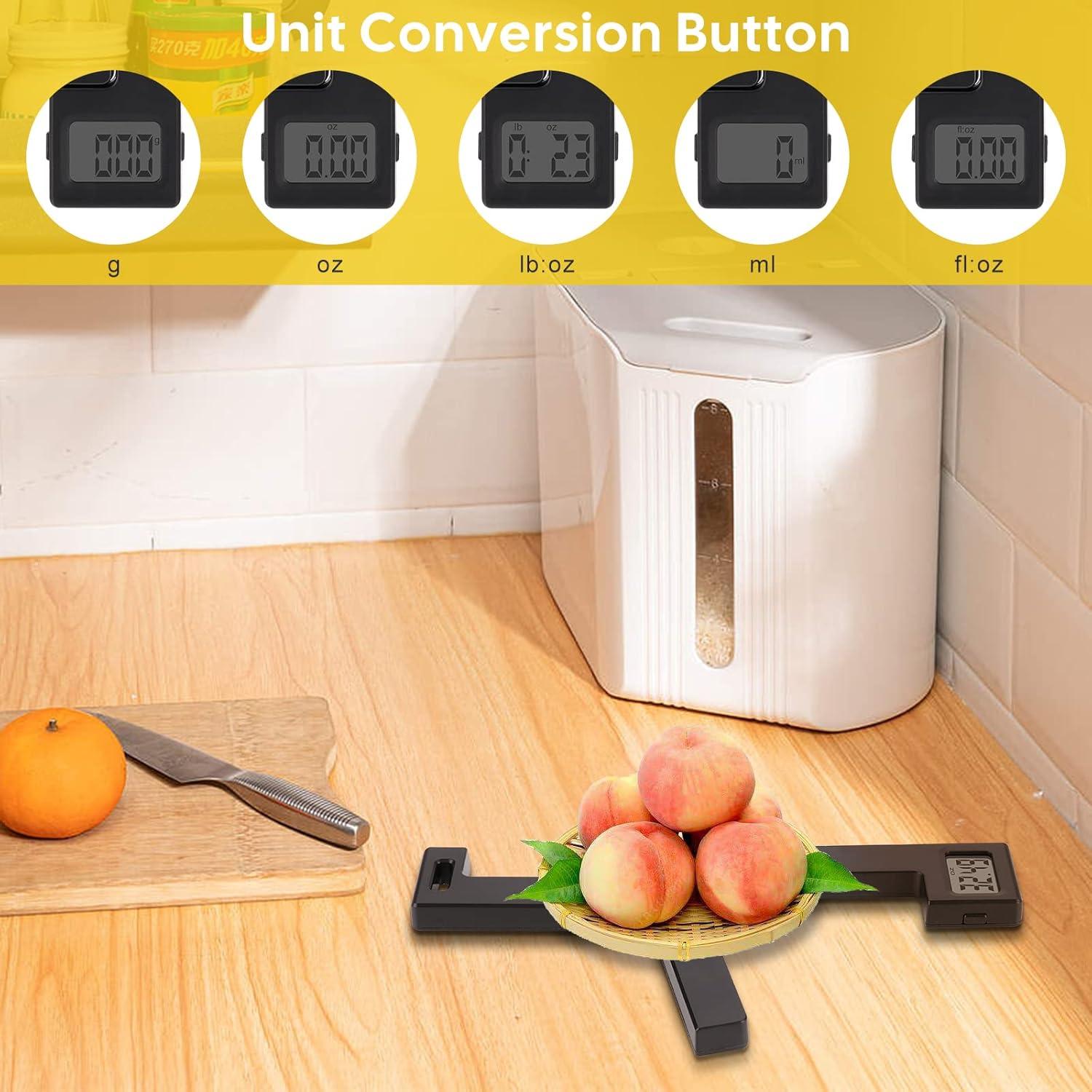 Báscula de Cocina Digital Plegable Brynnl 5 Unidades LCD Negra