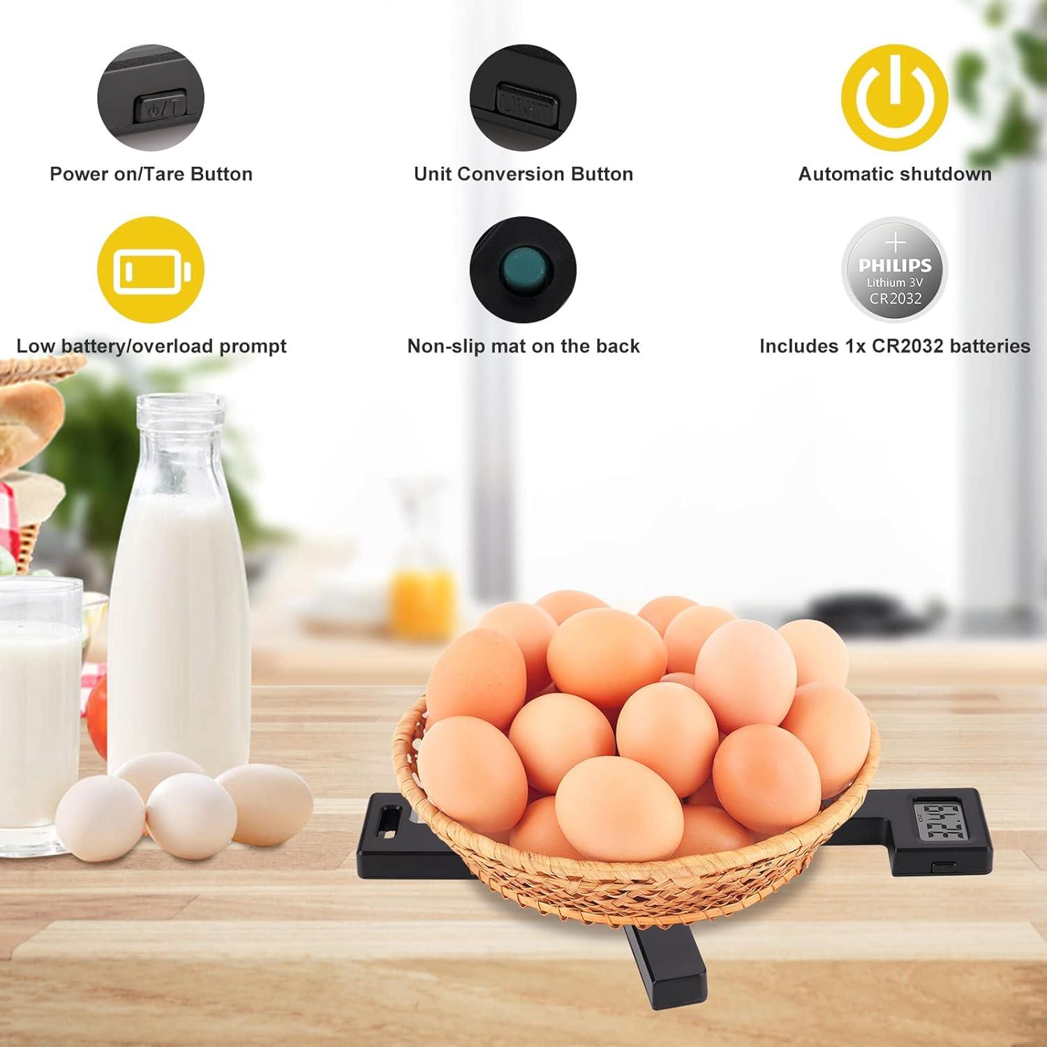 Báscula de Cocina Digital Plegable Brynnl 5 Unidades LCD Negra