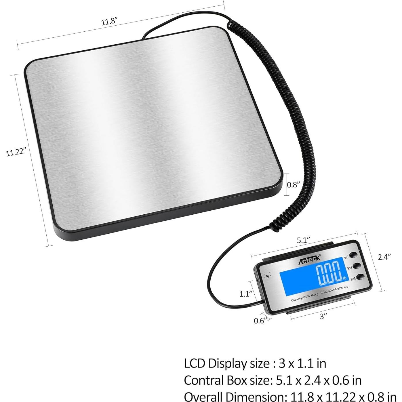 Balanza Postal Digital ACTECK 209.44 kg x 28.35 g Acero Inoxidable