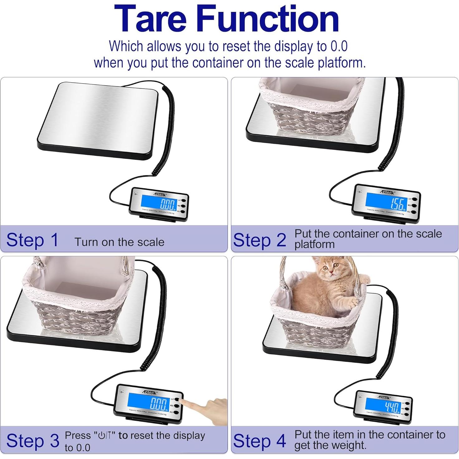 Balanza Postal Digital ACTECK 209.44 kg x 28.35 g Acero Inoxidable