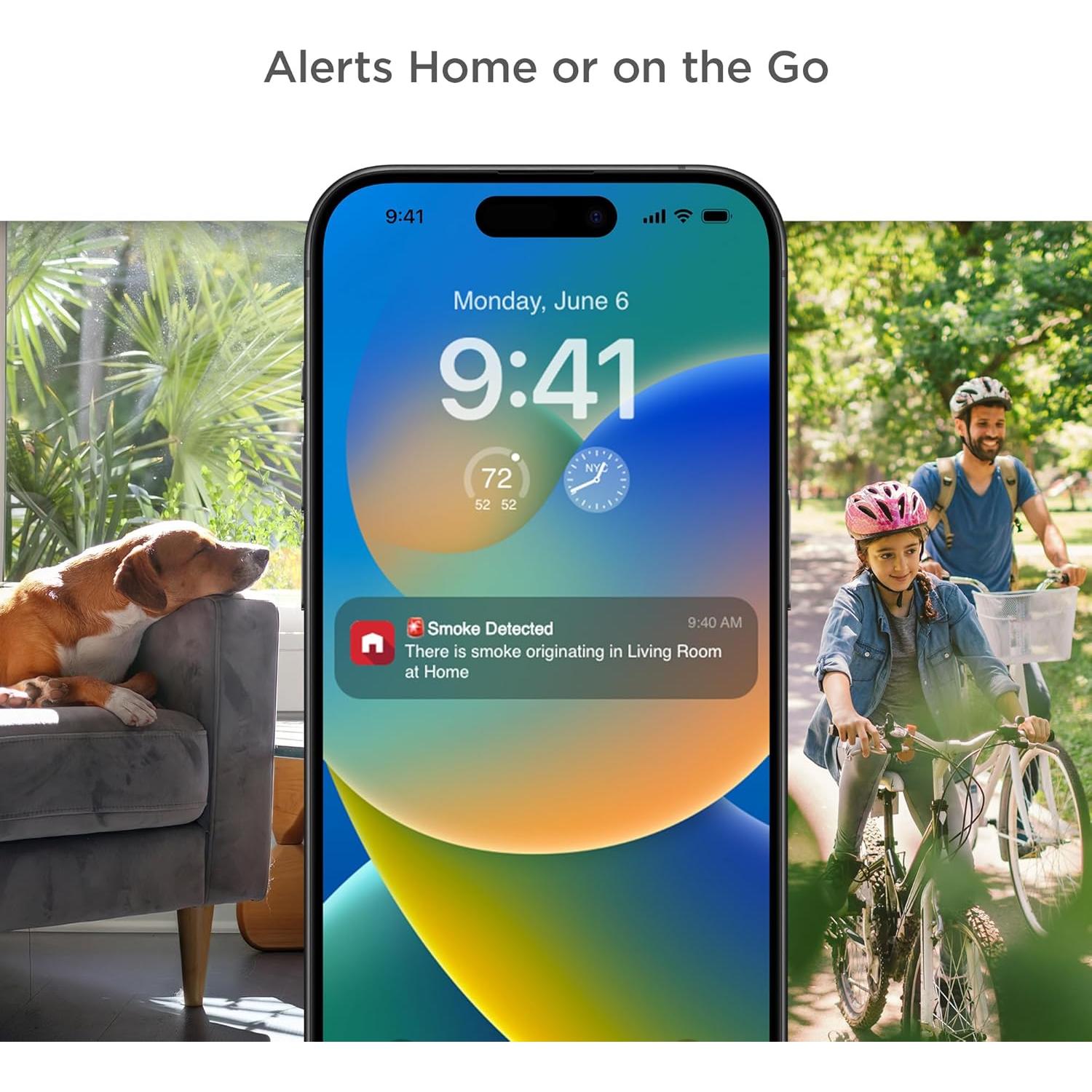 Alarma Inteligente de Humo y CO Primera Alerta SC5 Batería