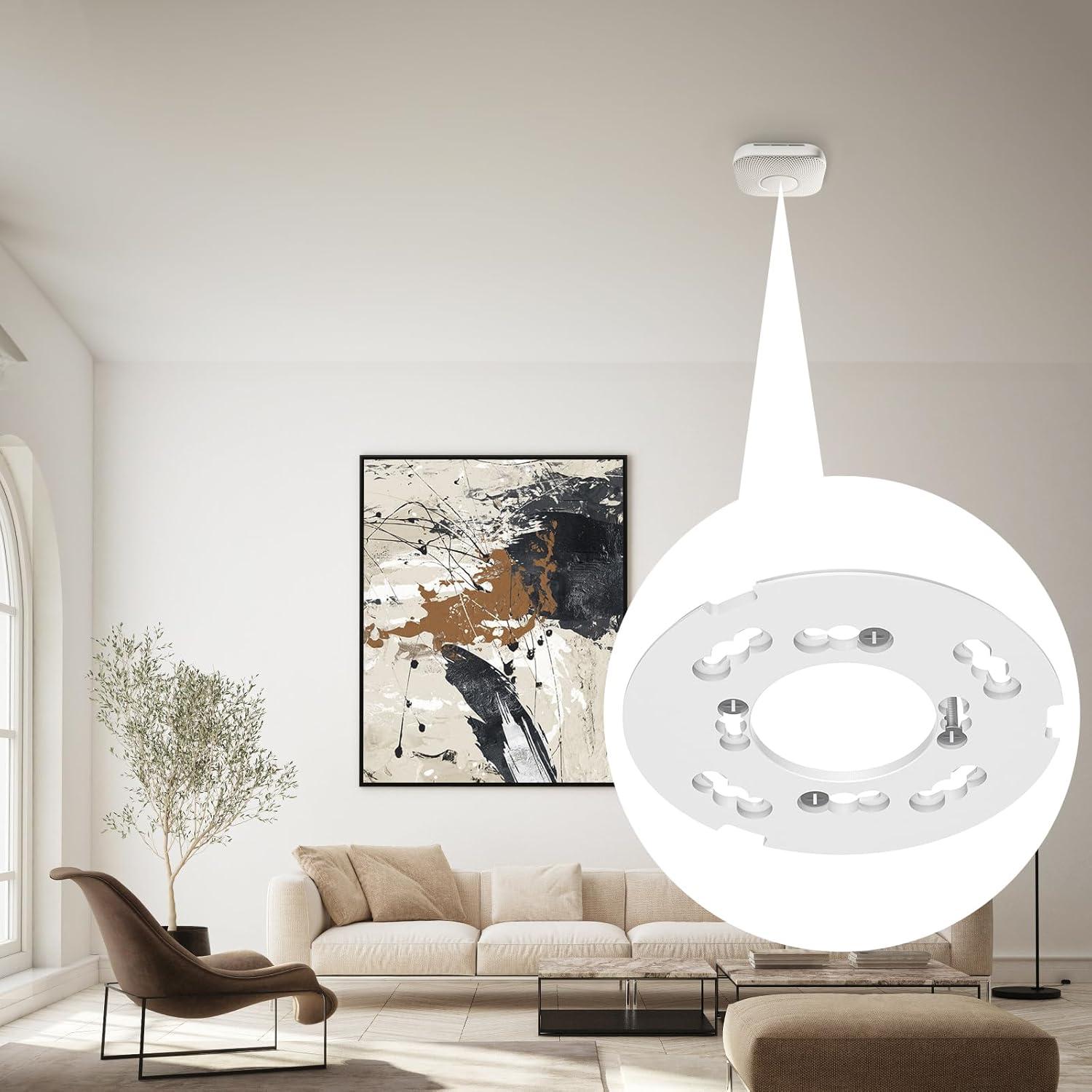 Placa de Montaje Reemplazo Google Nest Protect 2da Gen Blanca