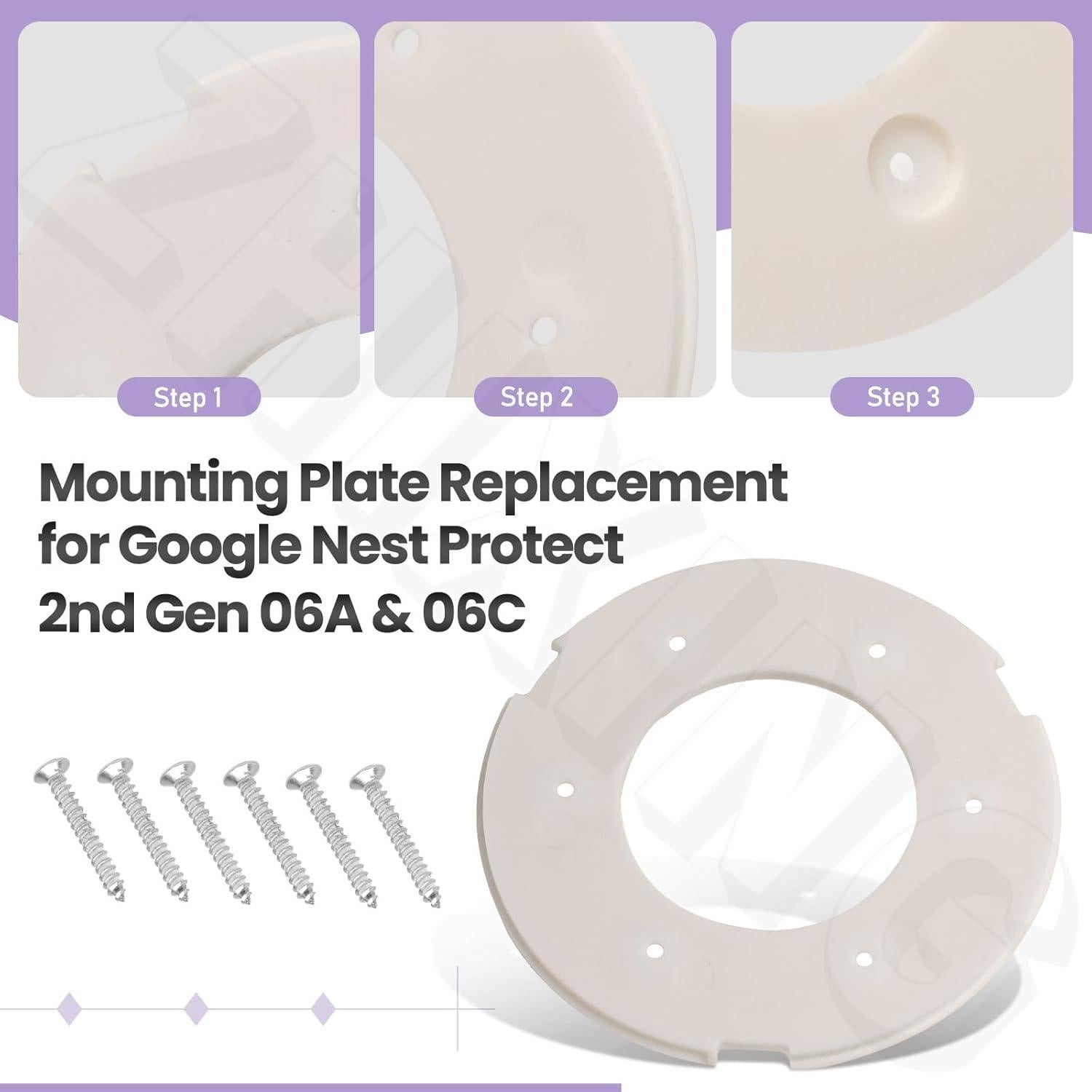 Placa de Montaje Reemplazo ZHIXING para Google Nest Protect 2da Gen