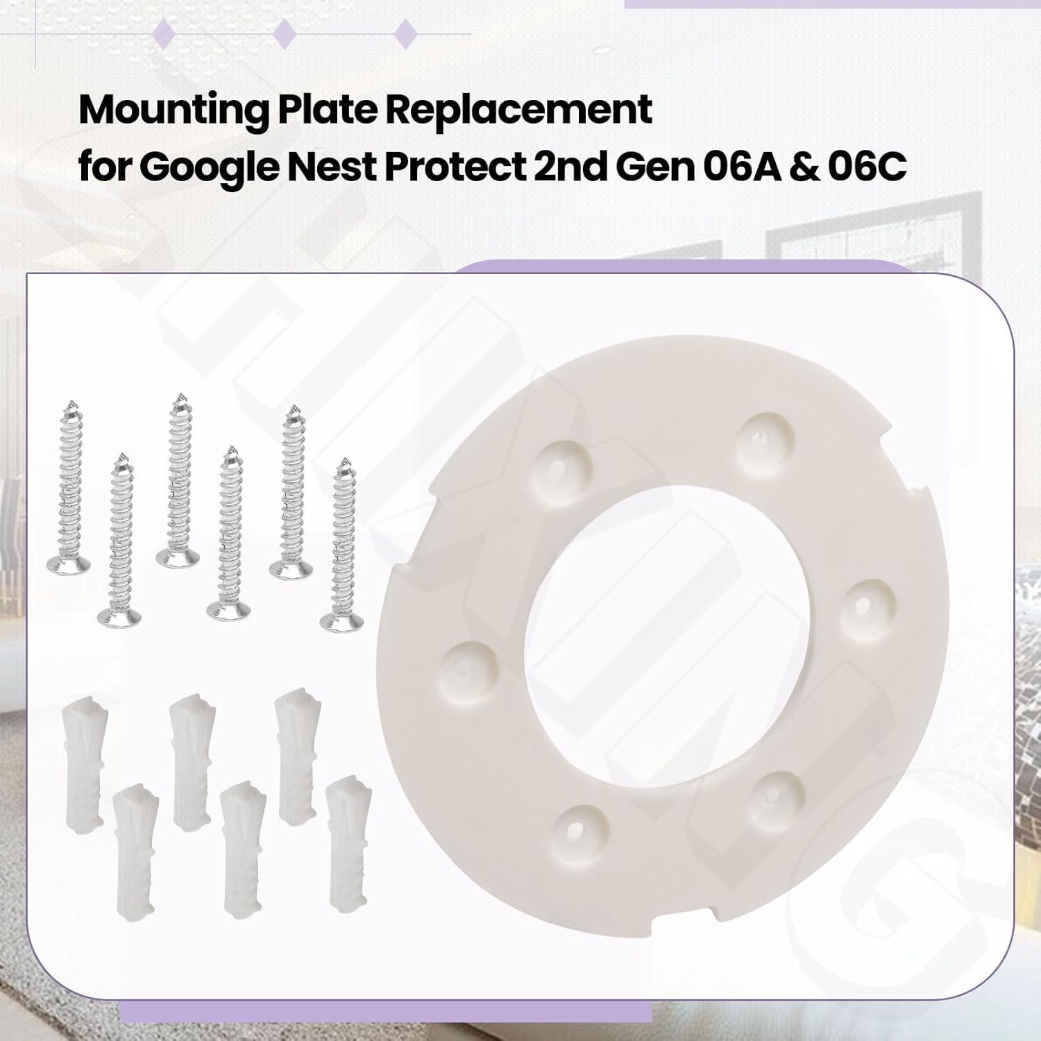 Placa de Montaje Reemplazo ZHIXING para Google Nest Protect 2da Gen
