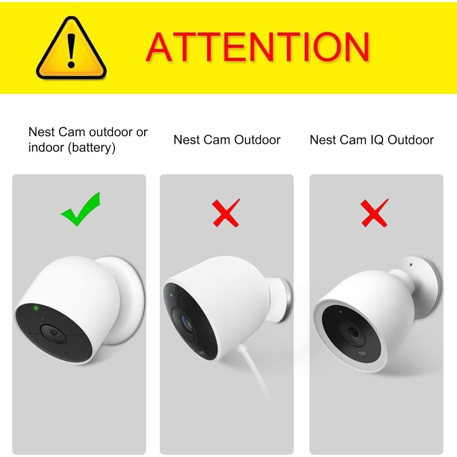 Funda de Silicona Fintie para Nest Cam Batería 2021, Negra