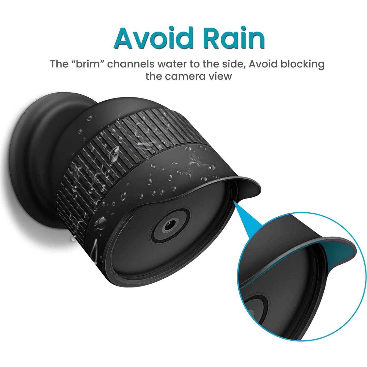 Funda de Silicona Fintie para Nest Cam Batería 2021, Negra