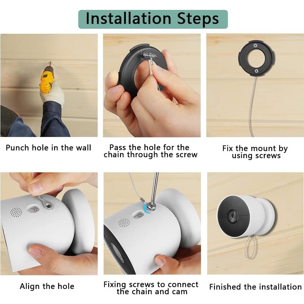 Cadena de Seguridad Anti-Caída OYOCAM para Google Nest Cam