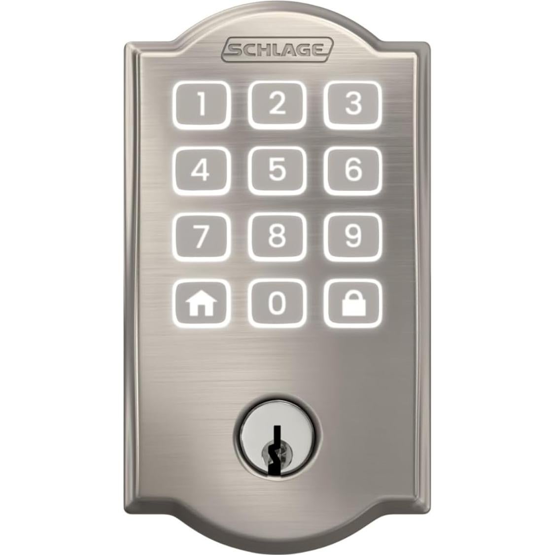 Cerradura Inteligente Schlage Arrive WiFi Camelot Níquel Satinado