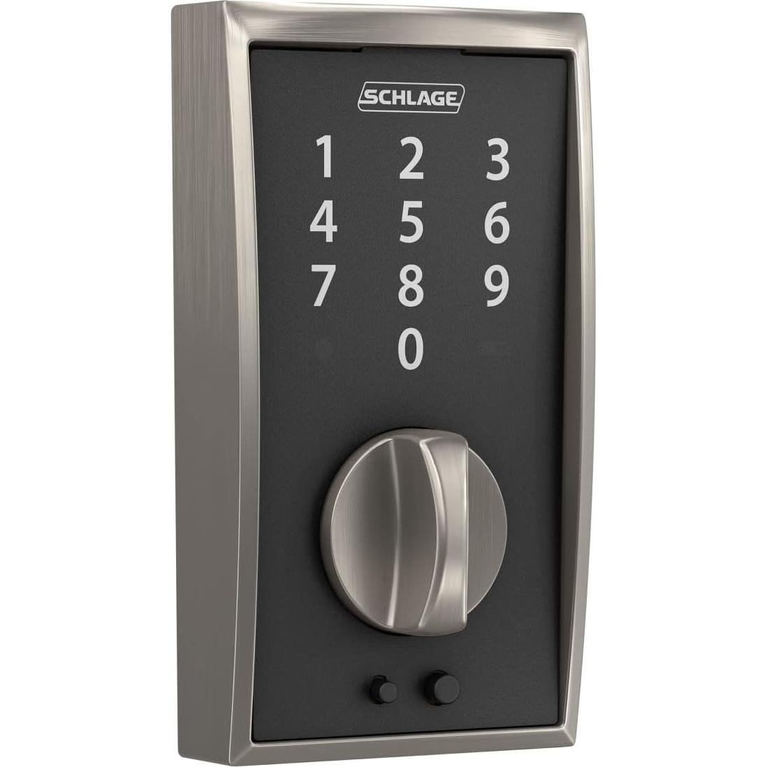 Cerradura Electrónica Sin Llave Schlage BE375 CEN 619 Níquel Satinado