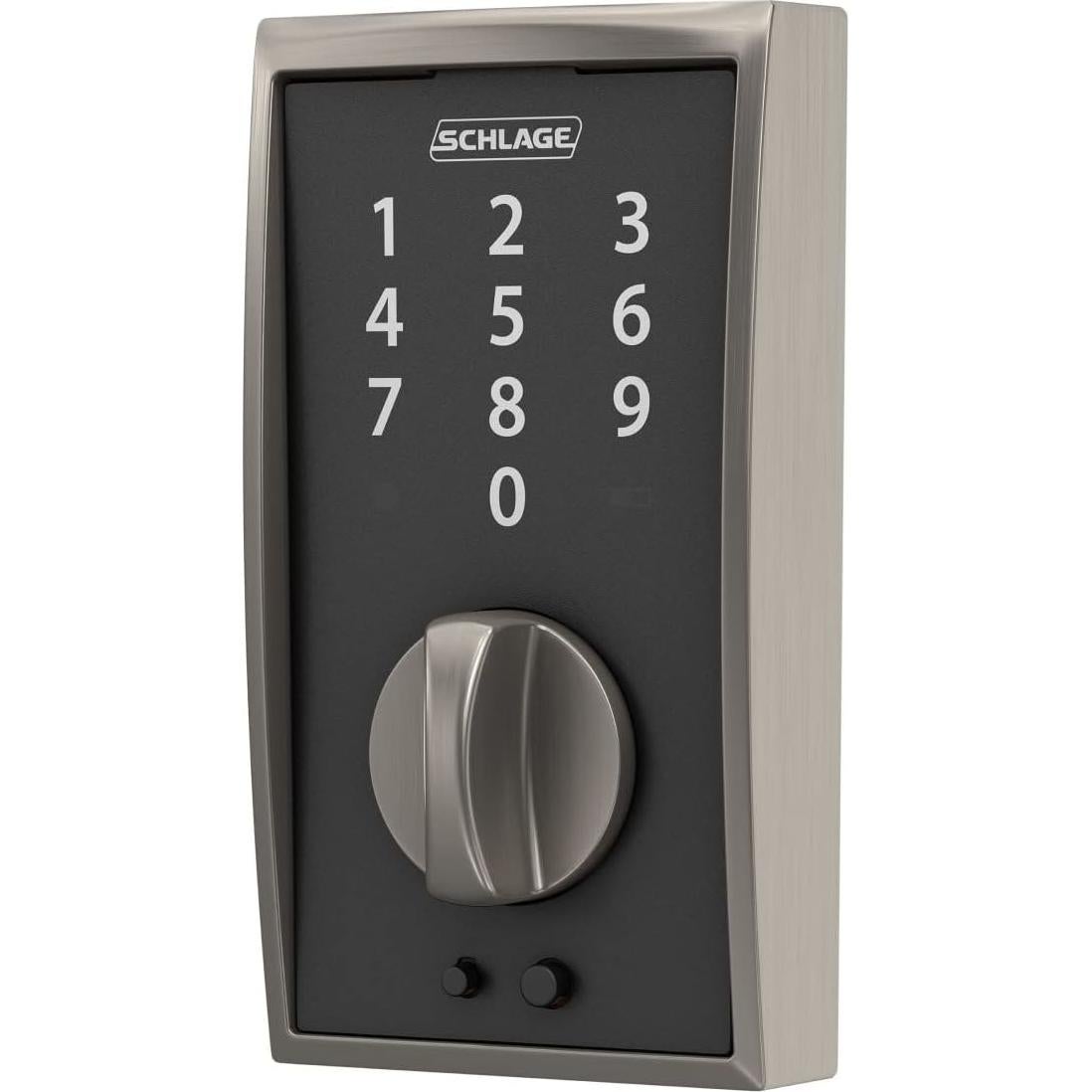 Cerradura Electrónica Sin Llave Schlage BE375 CEN 619 Níquel Satinado