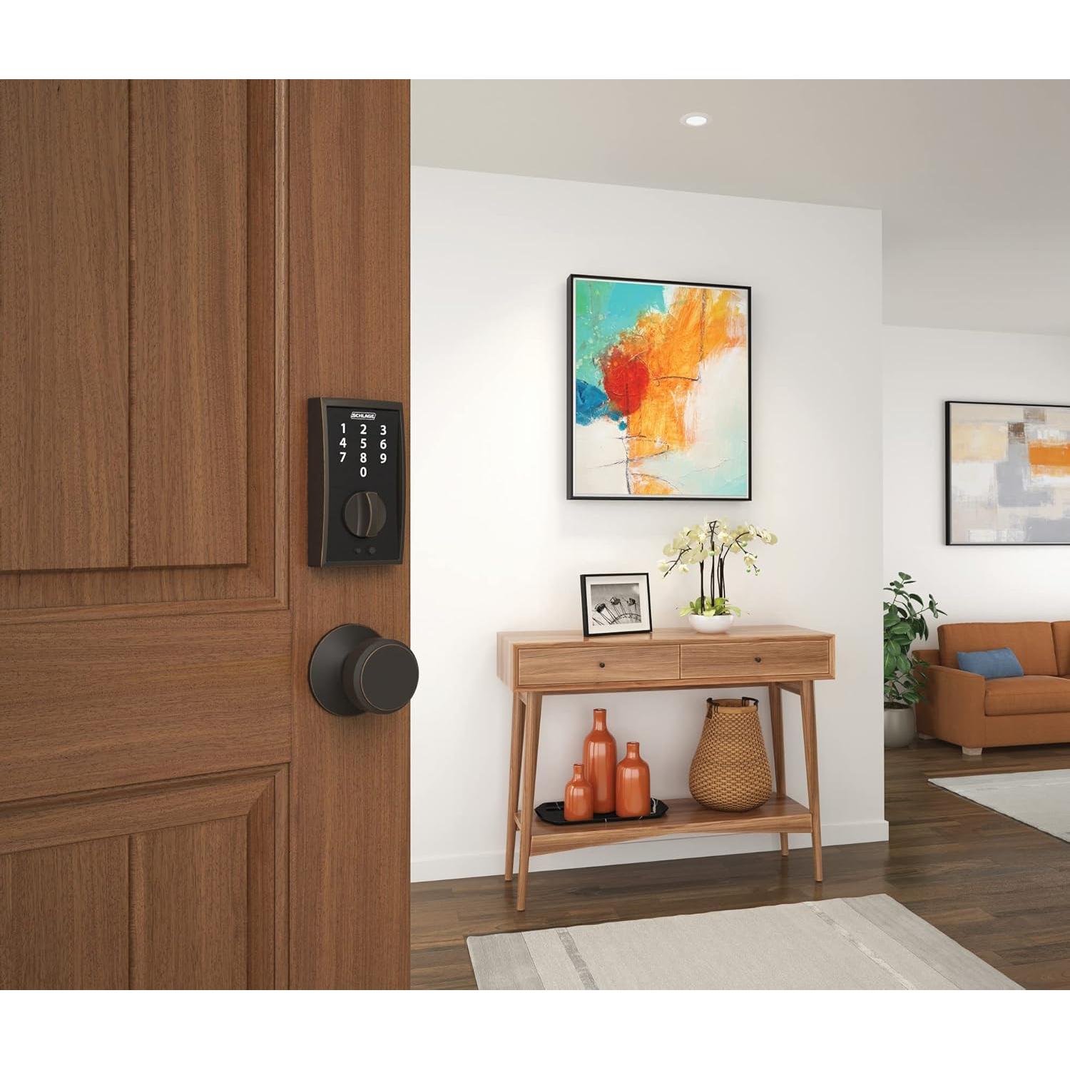 Cerradura Electrónica Sin Llave Schlage Touch Century Bronce