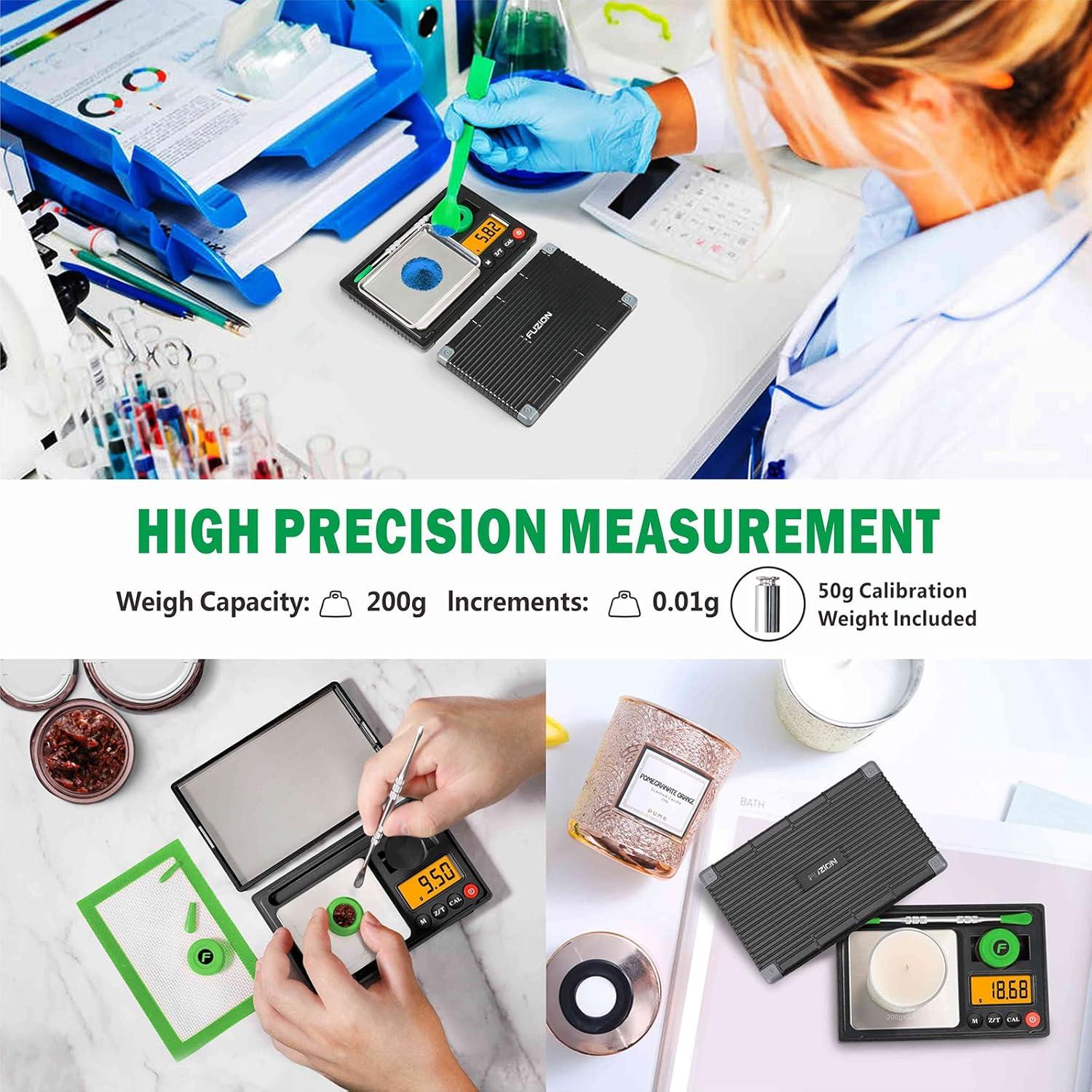 Báscula de bolsillo Fuzion HIVE-200, 200g/0.01g, Recargable