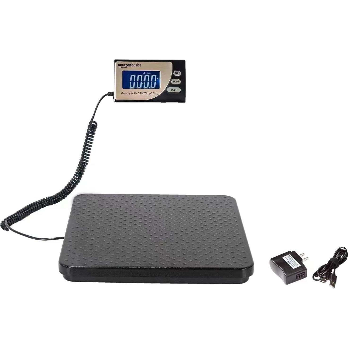 Báscula Postal Digital Amazon Basics 200 kg Plataforma Aluminio