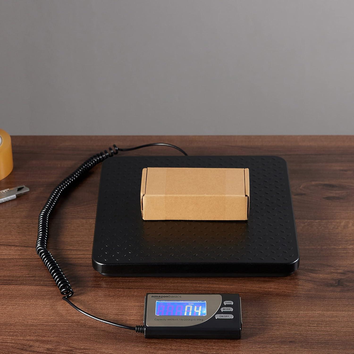 Báscula Postal Digital Amazon Basics 200 kg Plataforma Aluminio