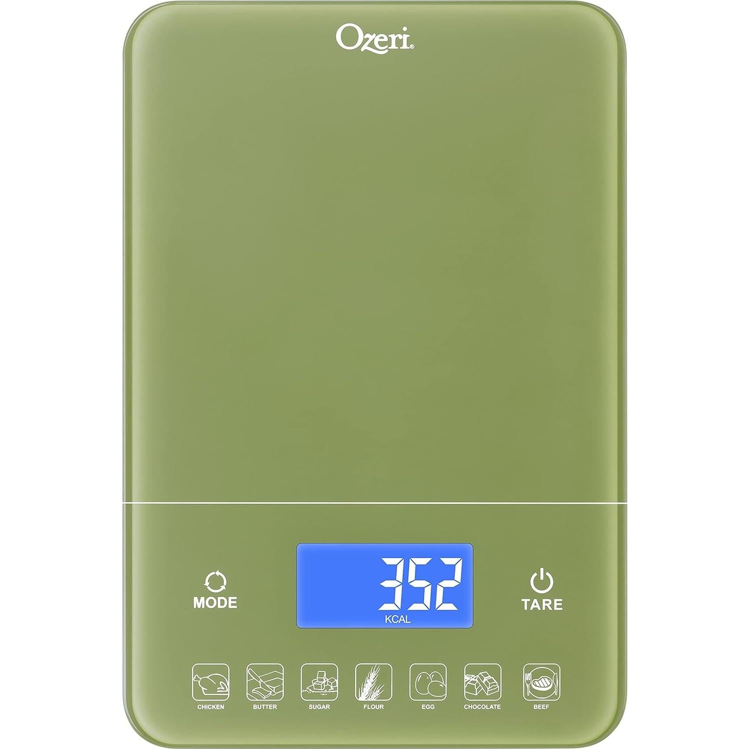Balanza Digital de Cocina Ozeri Touch III 10 kg Verde Calla