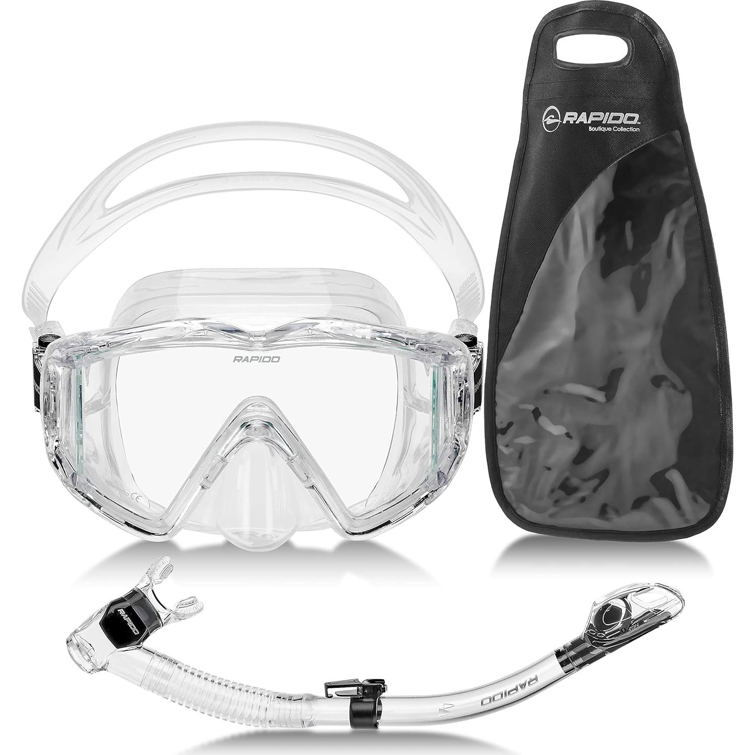 Conjunto de Snorkel Phantom Aquatics Clareza 3 Ventanas