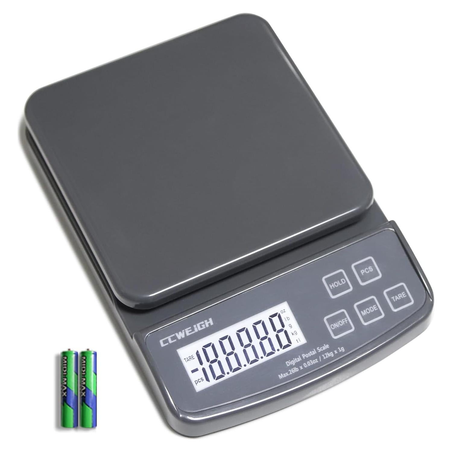 Báscula Postal CCWEIGH 1kg Alta Precisión con Tare y PCS