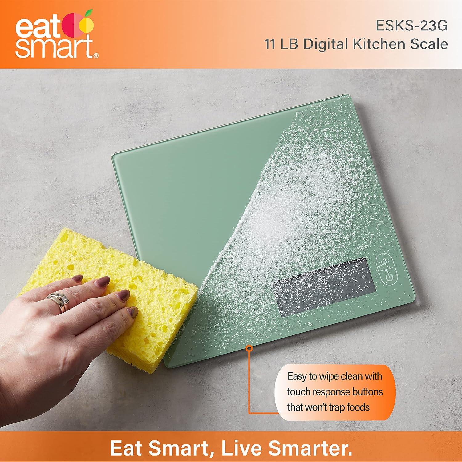 Escala de Cocina de Vidrio Comer Inteligente 4.99kg Verde