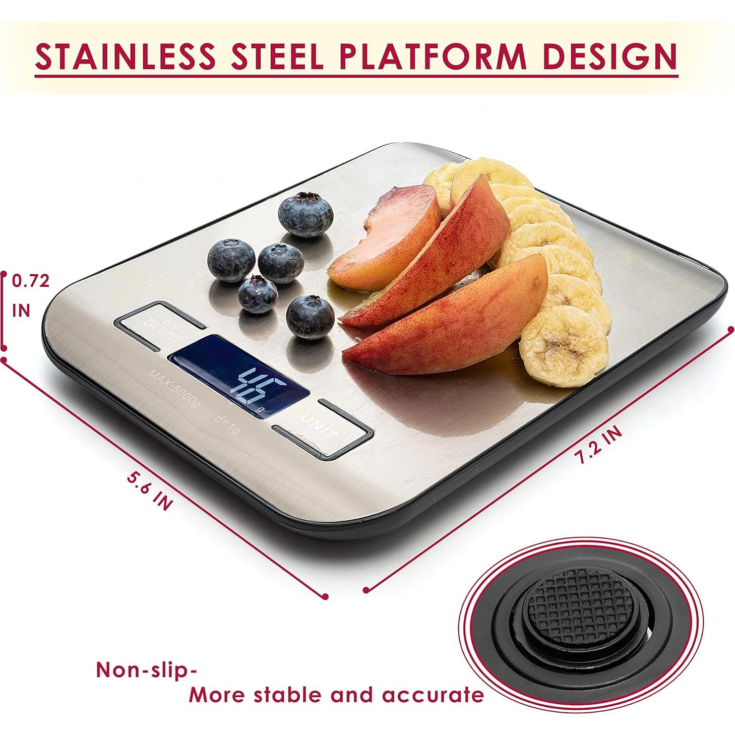 Balanza de Cocina Digital Moss & Stone 5 Kg Pantalla LCD