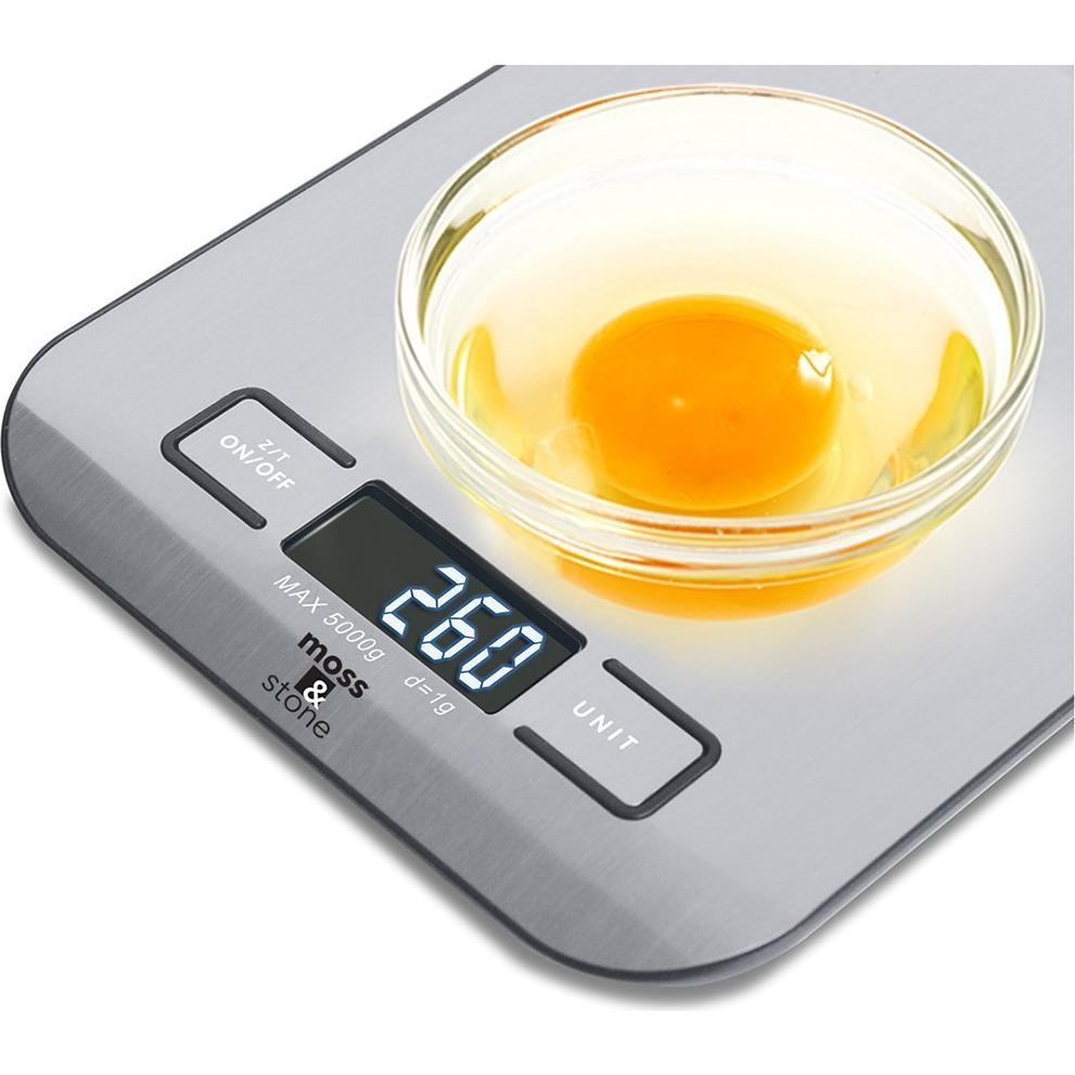 Balanza de Cocina Digital Moss & Stone 5 Kg Pantalla LCD
