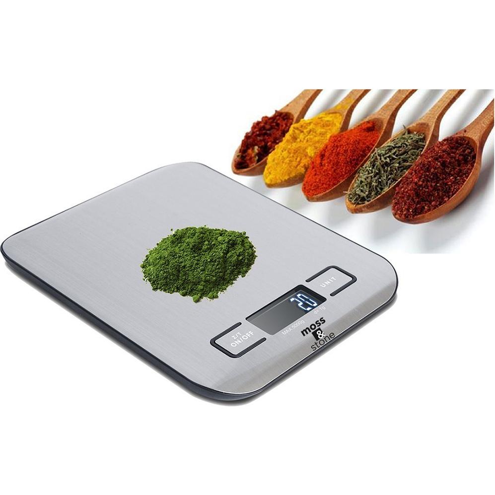 Balanza de Cocina Digital Moss & Stone 5 Kg Pantalla LCD