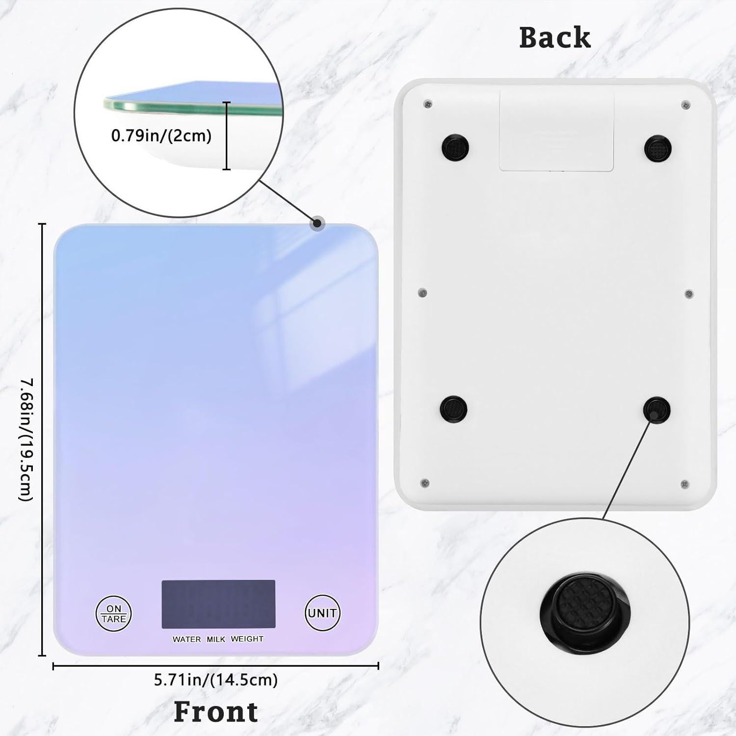 Báscula de Cocina Digital Eyanle 5kg Púrpura Gradiente