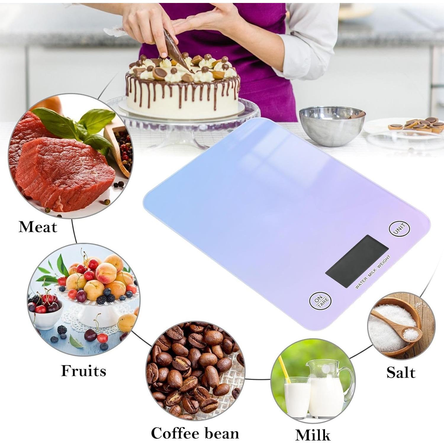 Báscula de Cocina Digital Eyanle 5kg Púrpura Gradiente