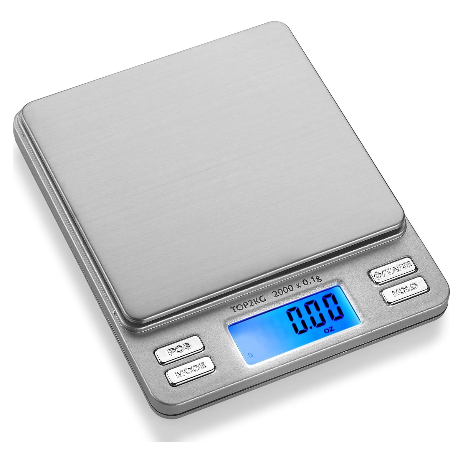 Báscula Digital de Bolsillo Smart Weigh 2000g x 0.1g LCD