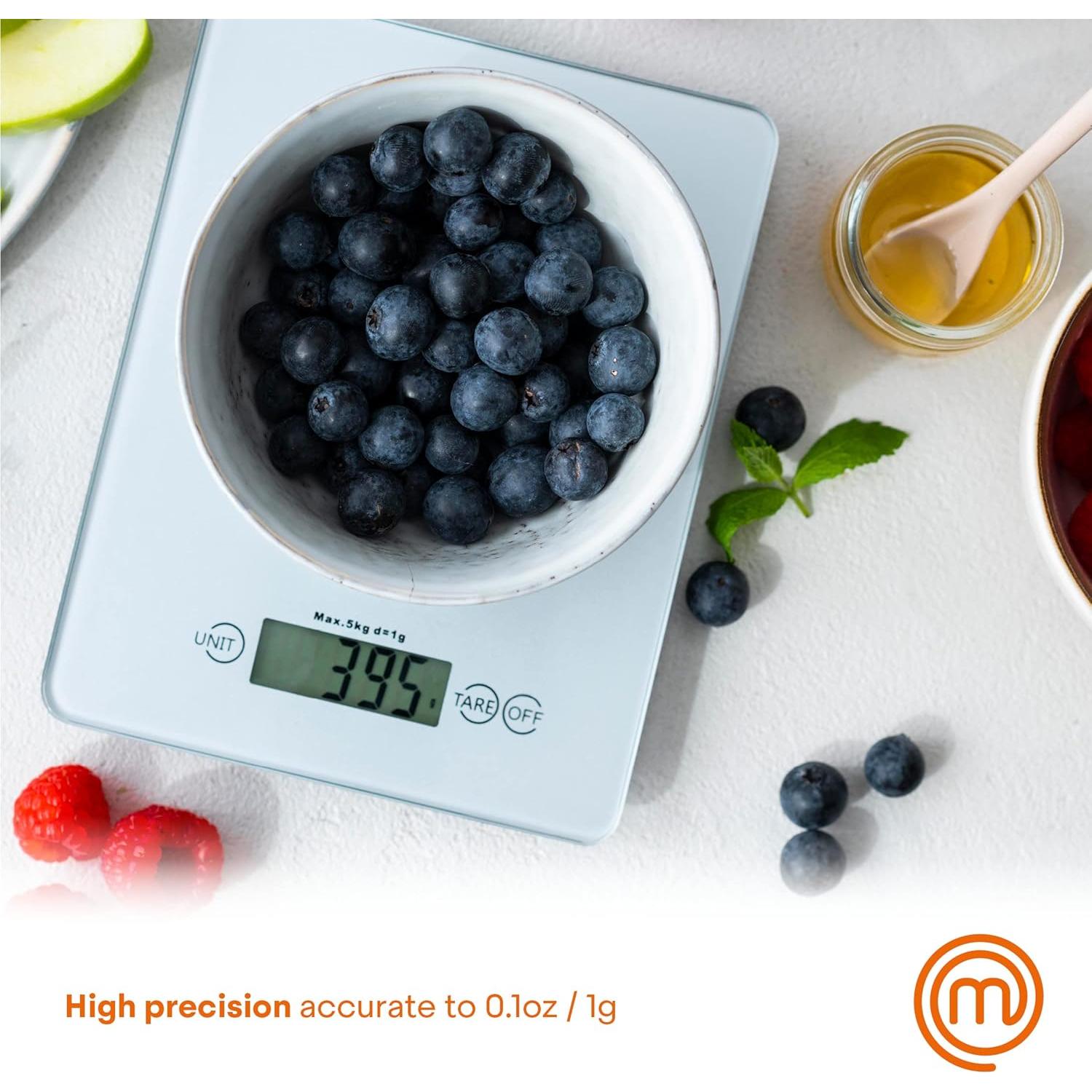 Báscula Digital MasterChef para Alimentos 5kg LCD Vidrio Templado