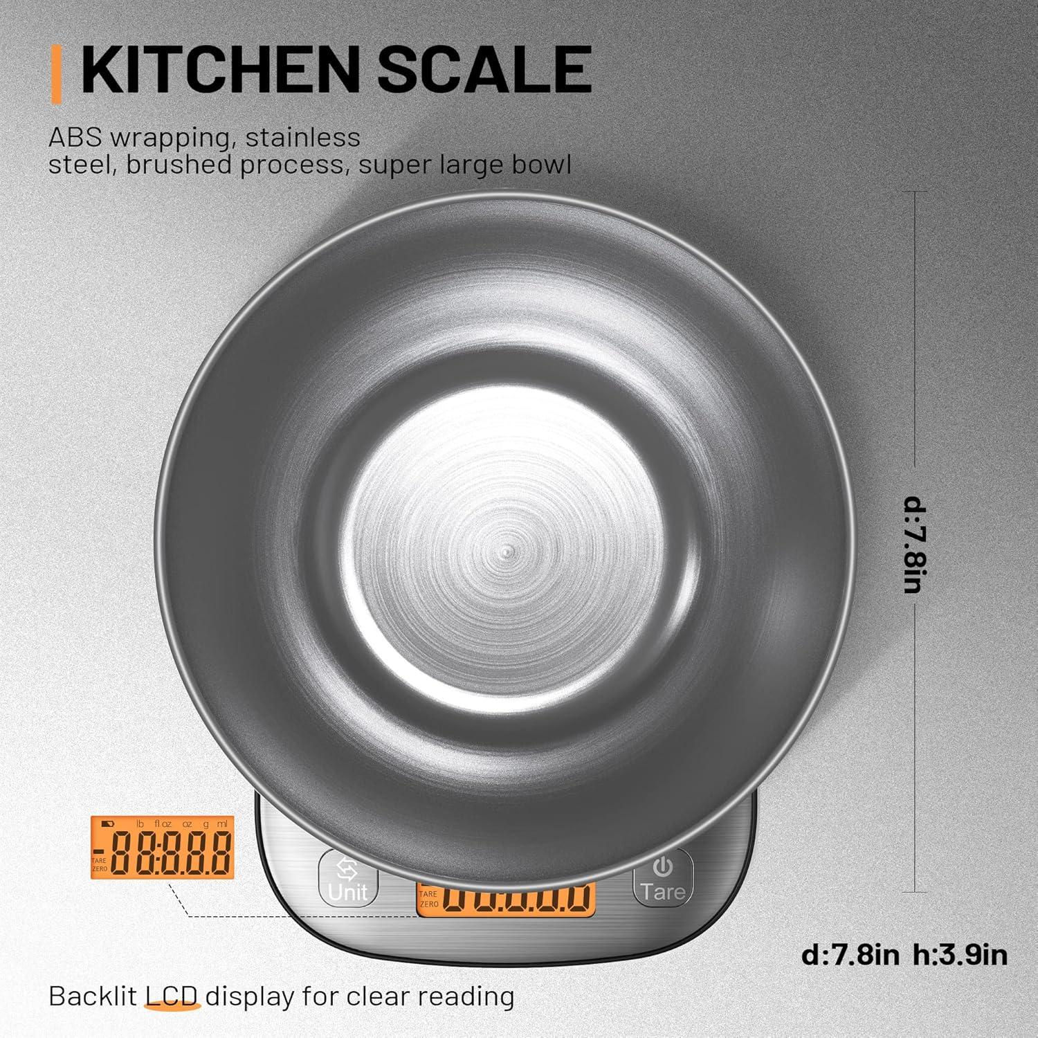 Báscula de Cocina Digital GRAM PRES Acero Inoxidable 5kg