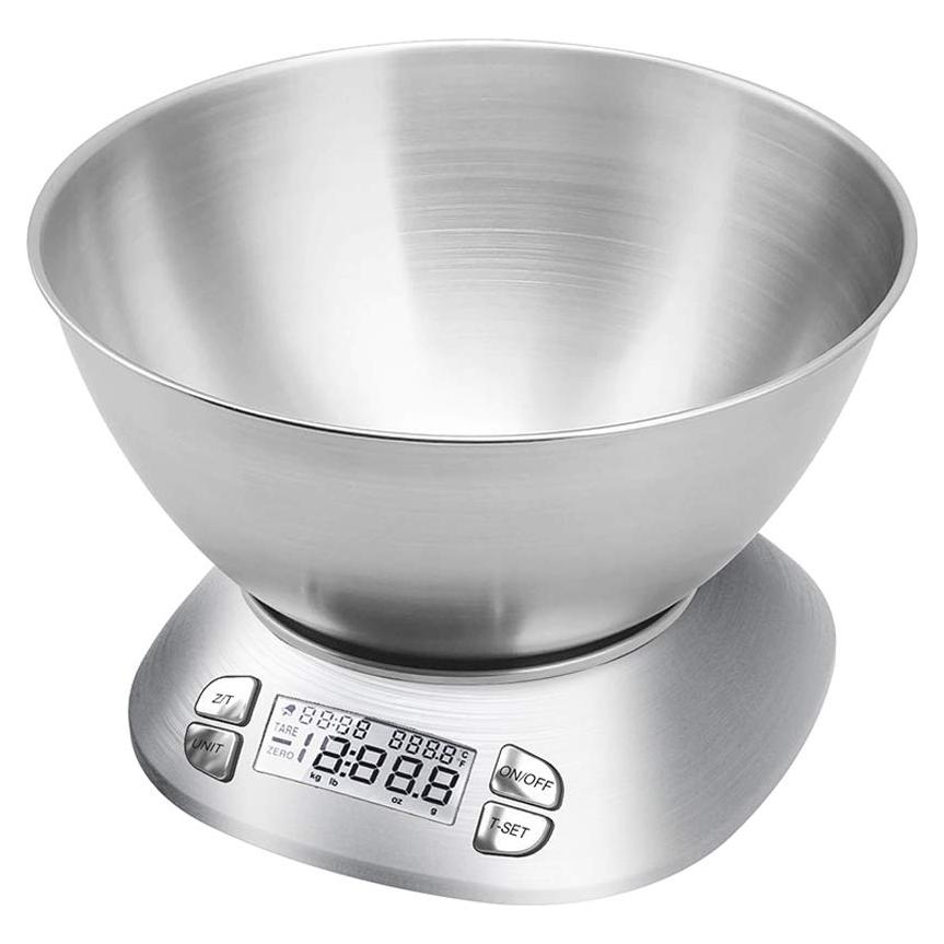 Báscula de Cocina Digital FOLIND 2.5L Acero Inoxidable 5.5kg