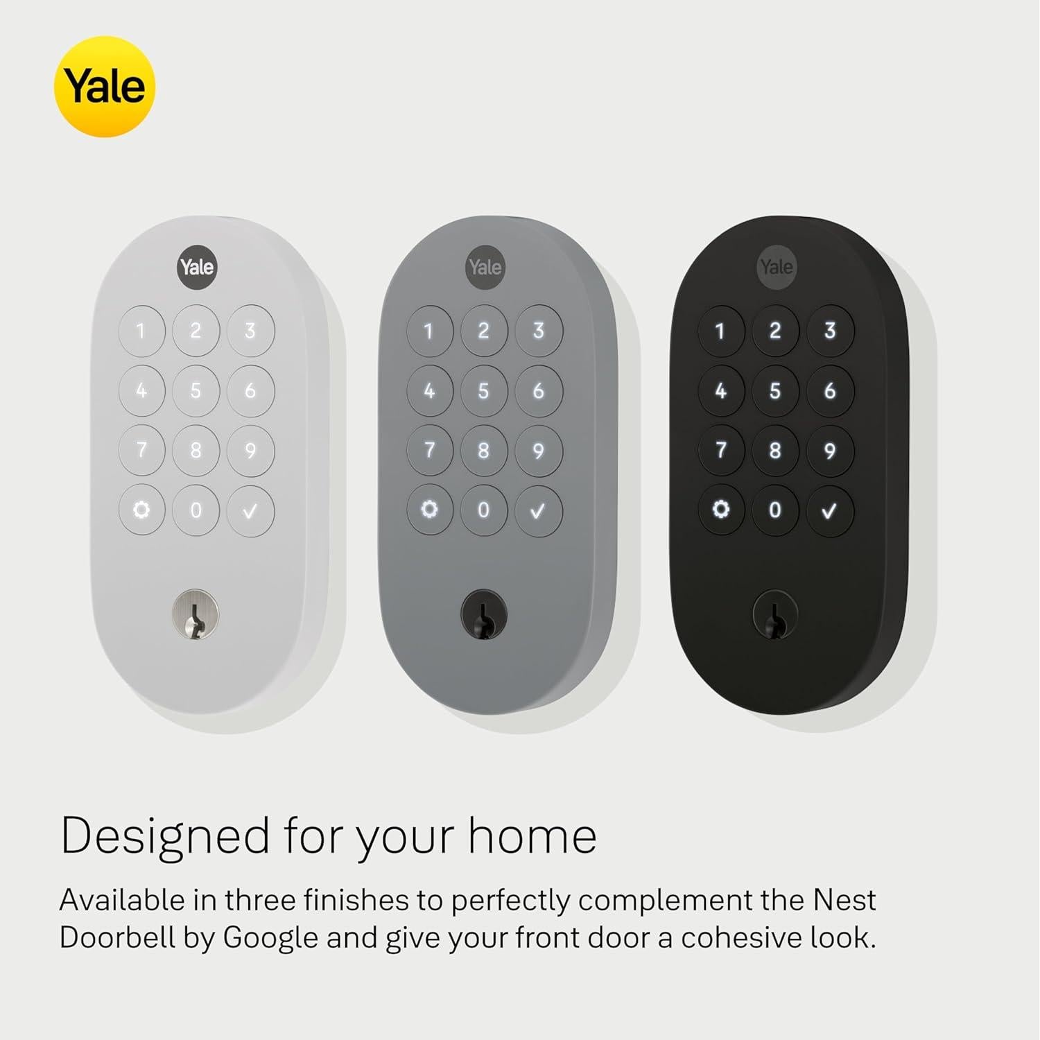 Cerradura Inteligente Yale YRD510 Negro Mate con Google Matter