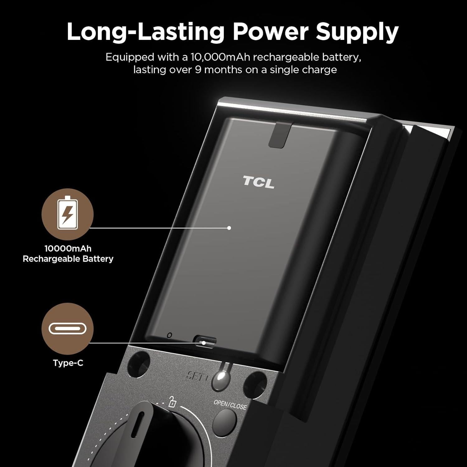 Cerradura Inteligente TCL D2 Pro Vena de Palma AI Wi-Fi