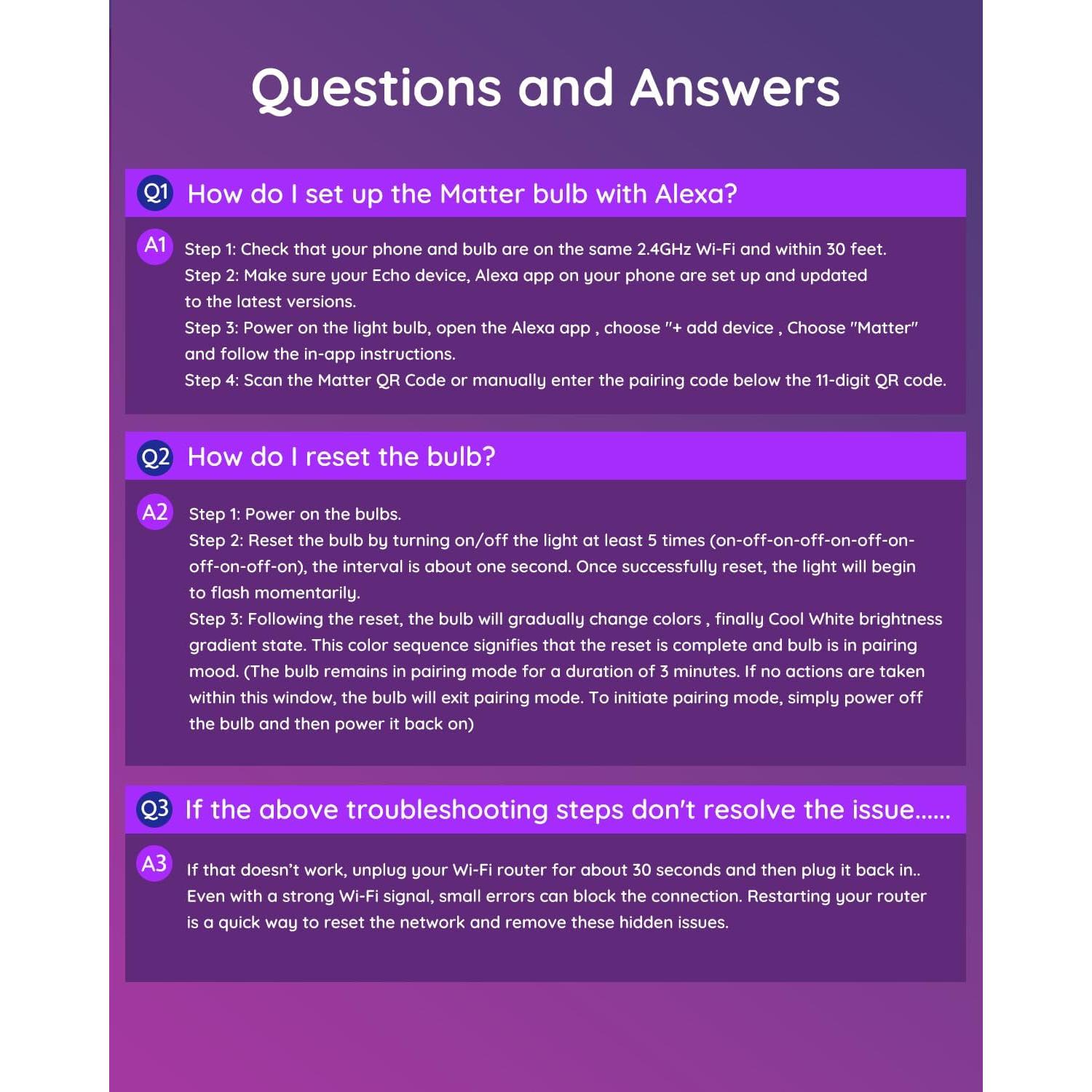 Bombillas Inteligentes Matter BWEETECH A19 60W 4 Pack RGB