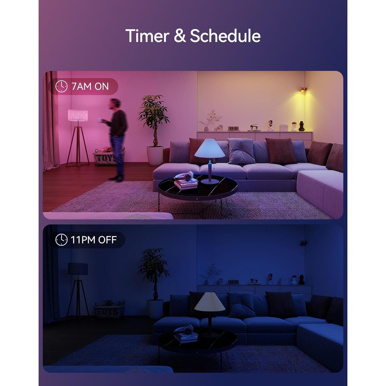 Bombillas Inteligentes Matter BWEETECH A19 60W 4 Pack RGB