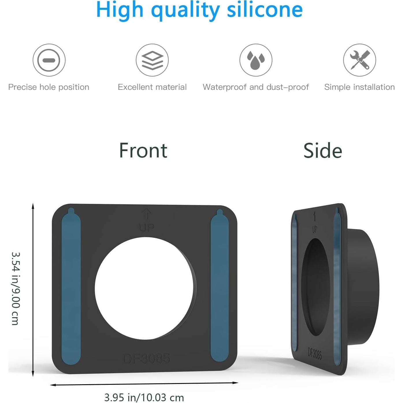 Funda de silicona HOOLIAN para Google Nest Cam Indoor 2ª gen - Negro 2 Paquete
