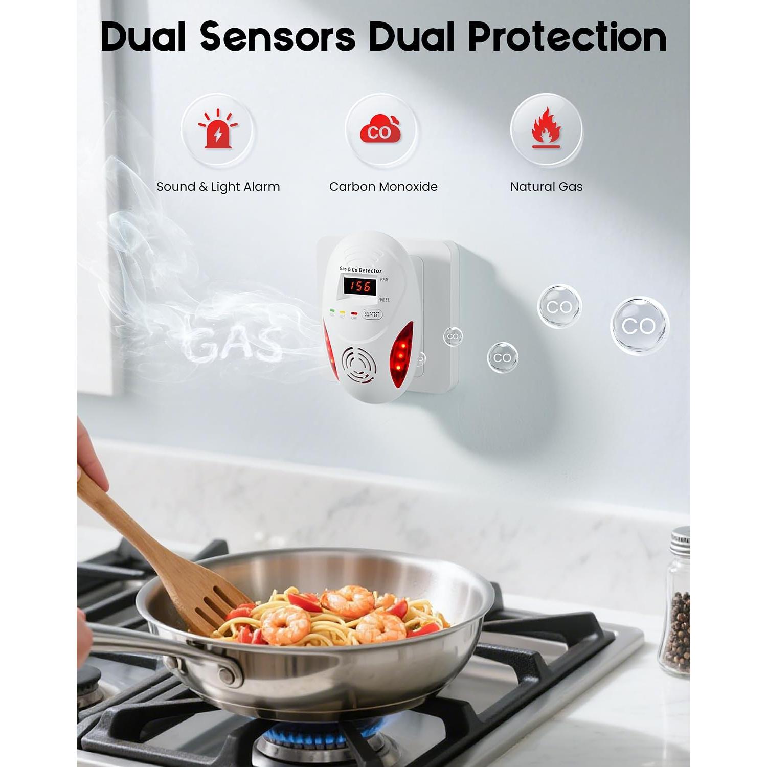 Detector de Monóxido de Carbono y Gas Natural Vilfet KH218A