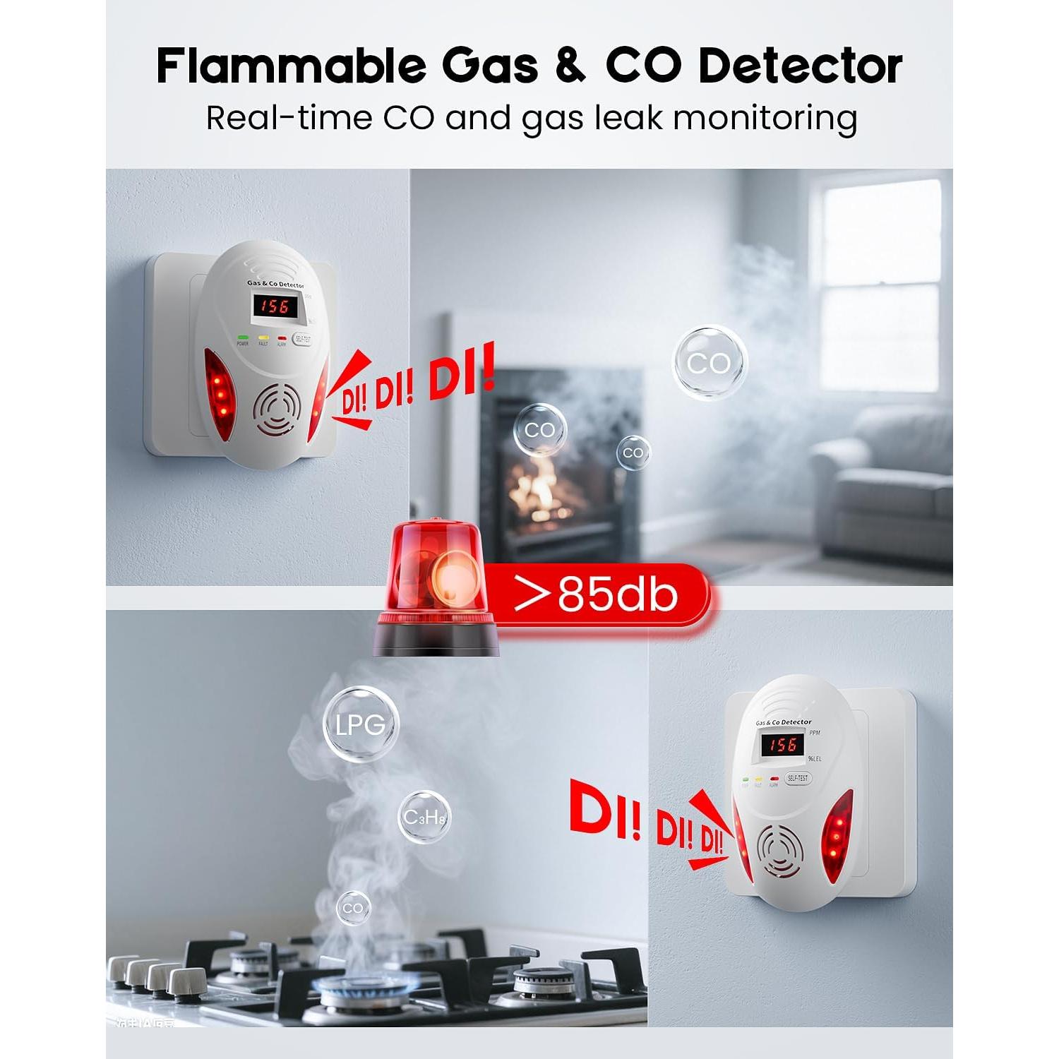 Detector de Monóxido de Carbono y Gas Natural Vilfet KH218A