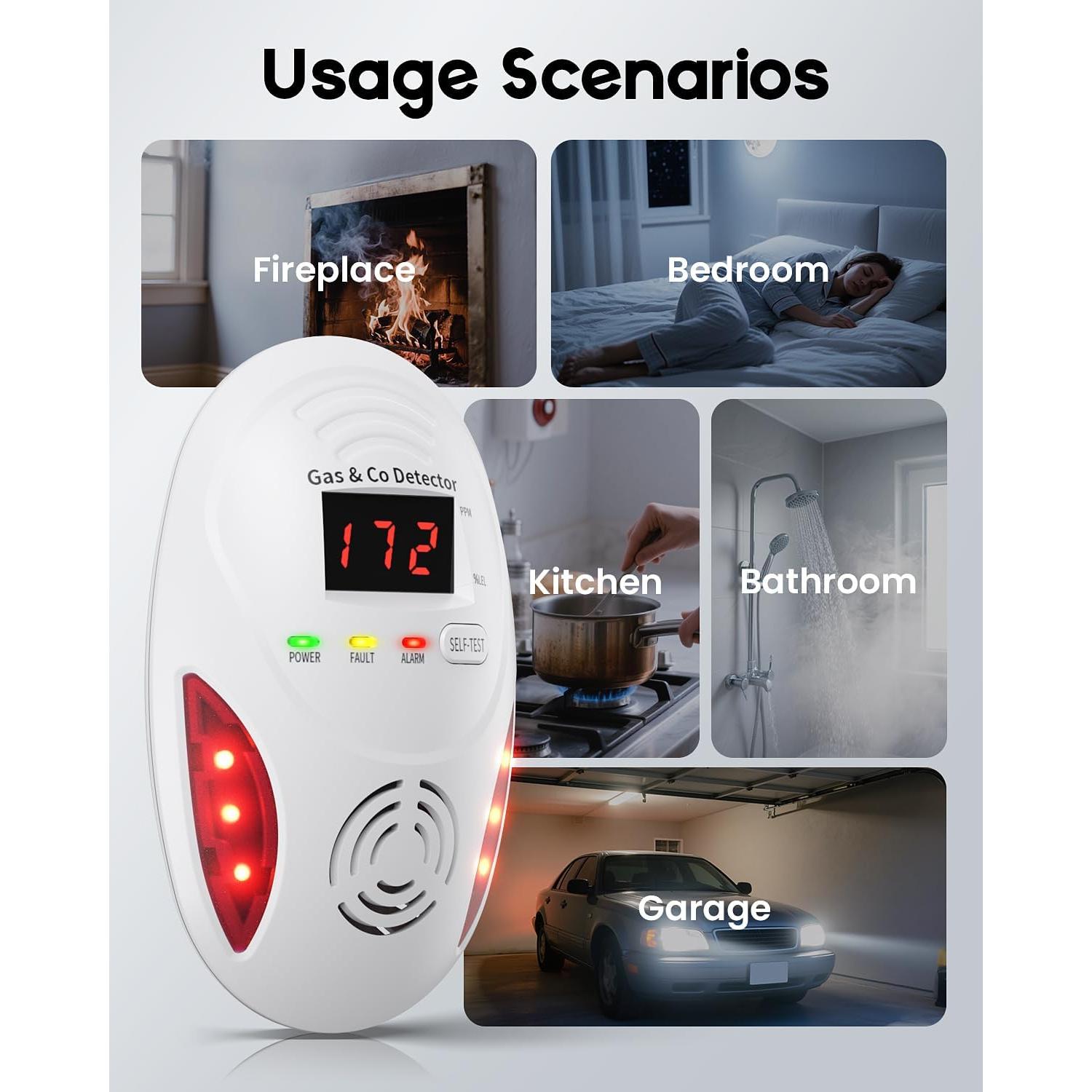 Detector de Monóxido de Carbono y Gas Natural Vilfet KH218A