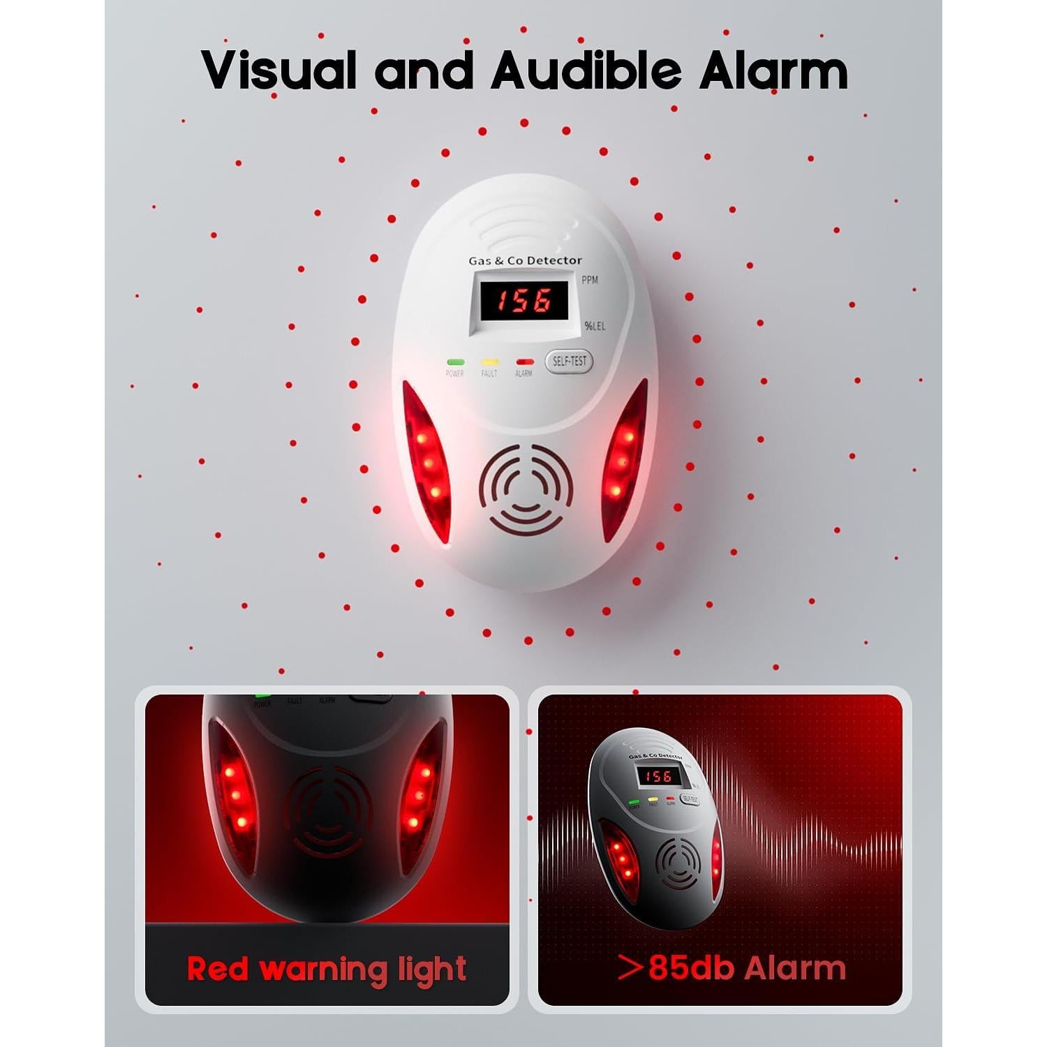 Detector de Monóxido de Carbono y Gas Natural Vilfet KH218A