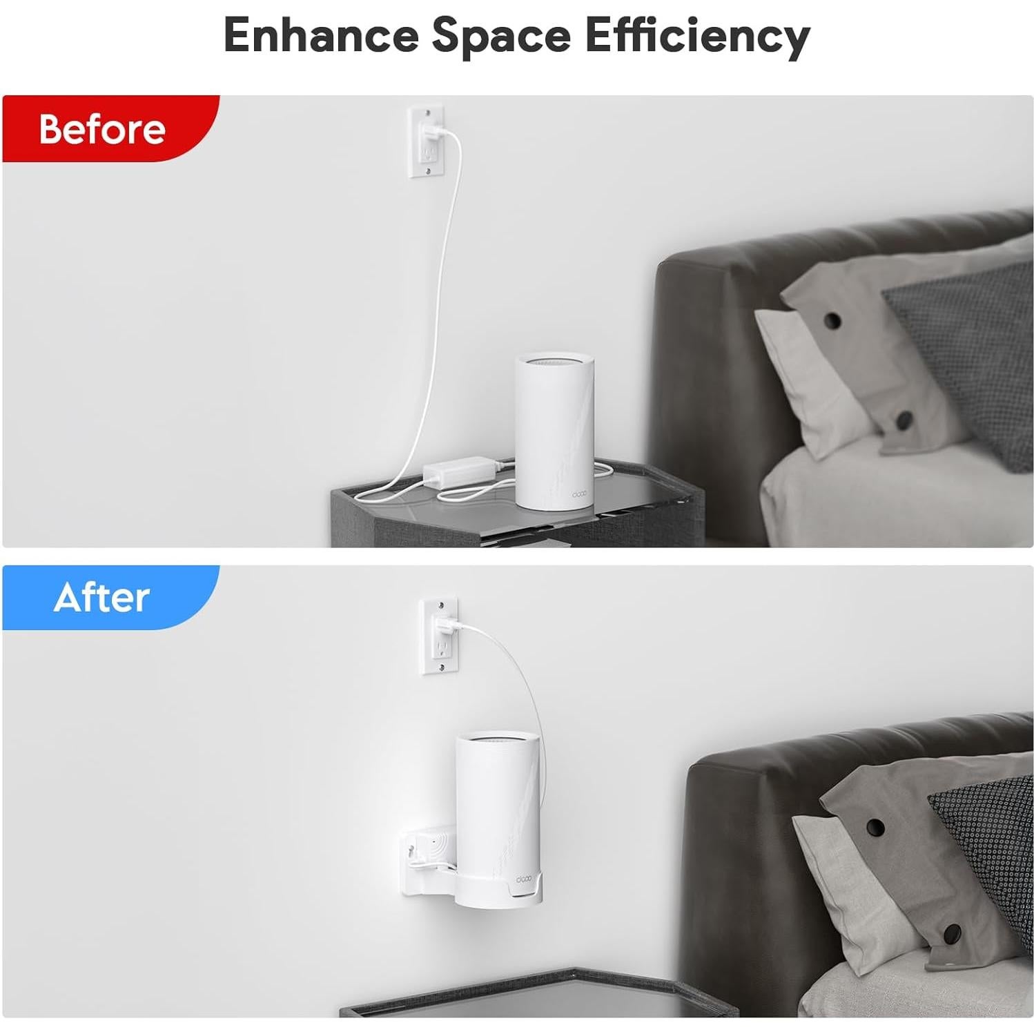 Soporte de Pared WiFi 7 XLTTYWL Deco para Router BE65-5G/BE67/BE75/BE85/BE95 - Paquete de 3