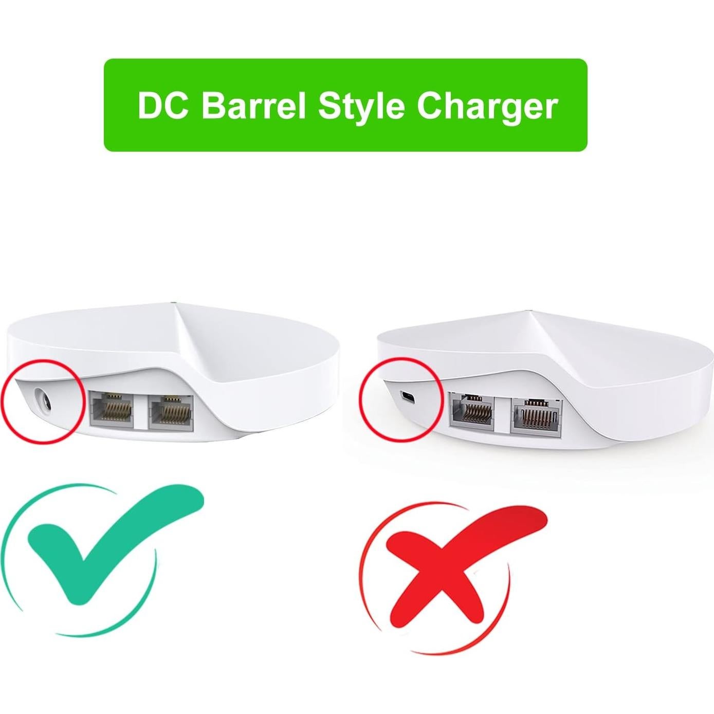 Cable de Alimentación 12V PDEEY para Enrutador TP-Link Deco M5 M4 X20