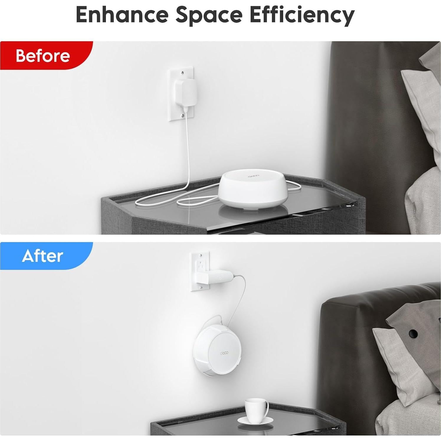 Soporte de Pared para TP-Link Deco WiFi 7 - Blanco 3-Pack