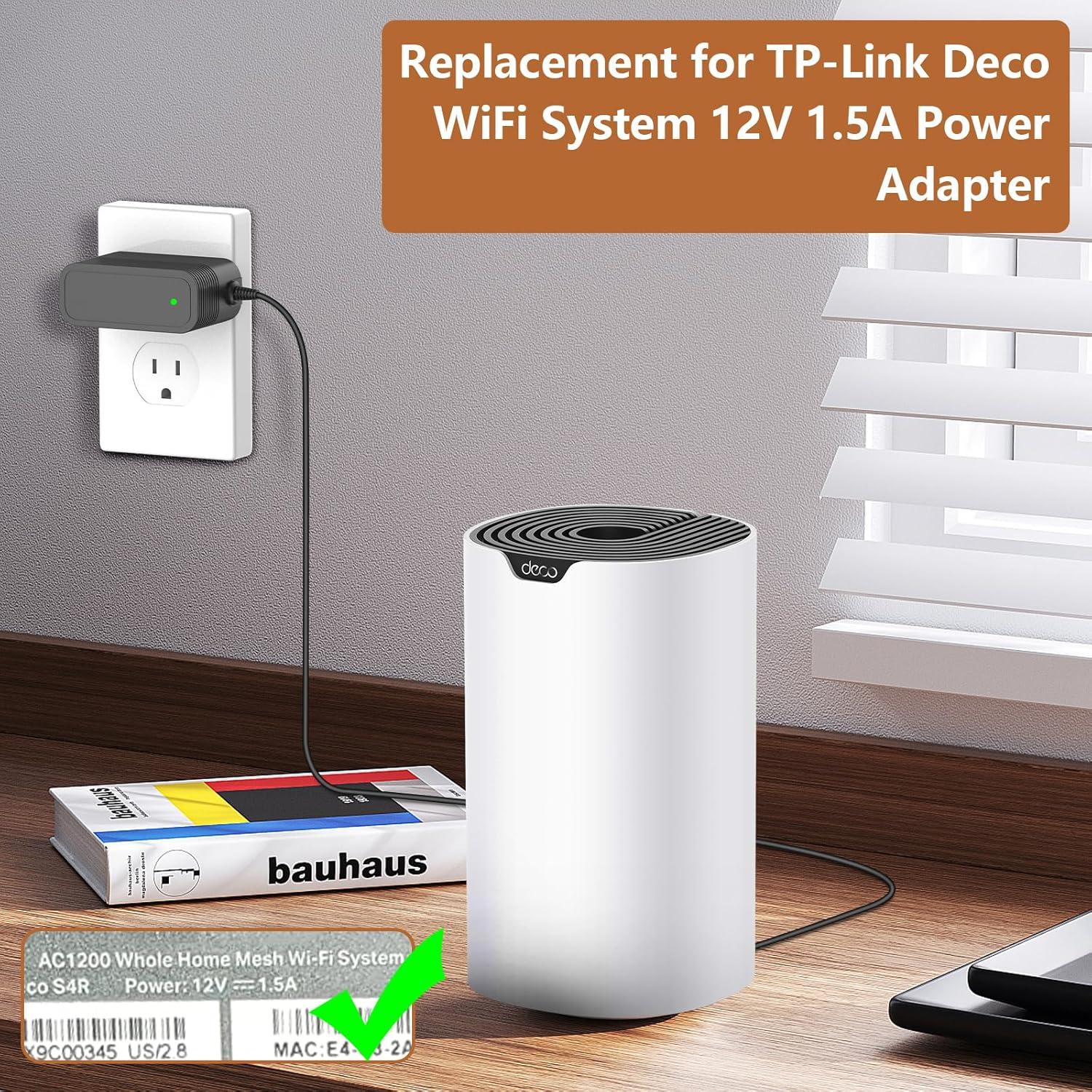 Adaptador de corriente TP-Link Deco Mesh 12V 1.5A 180cm