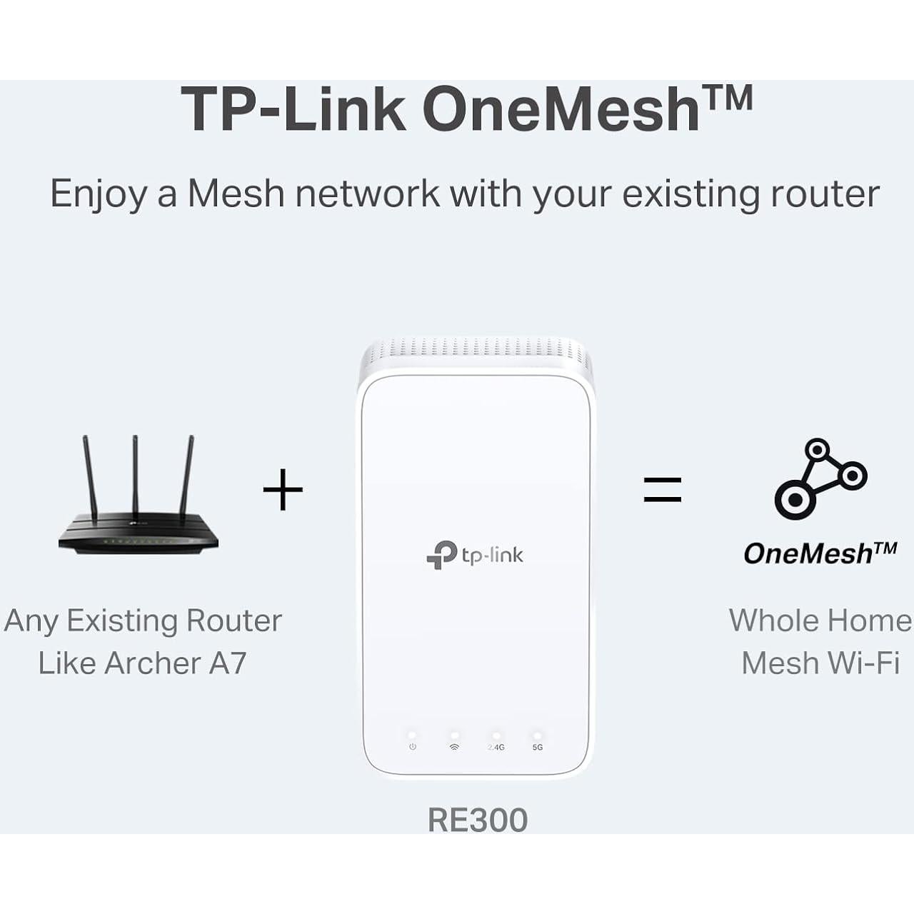 Extensor WiFi TP-Link RE300 Doble Banda 1200Mbps 139m²