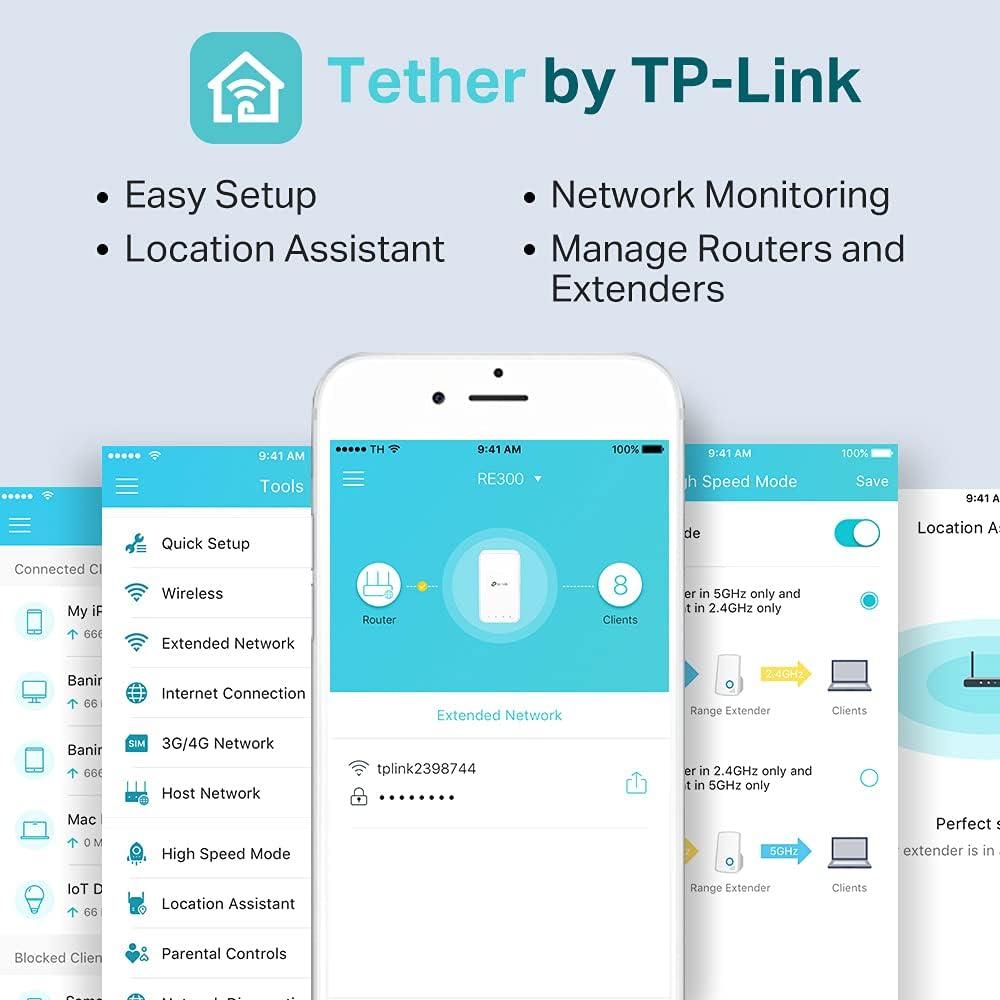 Extensor WiFi TP-Link RE300 Doble Banda 1200Mbps 139m²